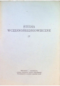 Studia wczesnośredniowieczne Tom IV