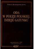 Oda w poezji polskiej. Dzieje gatunku