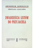 Dwadzieścia listów do przyjaciela