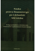 Nauka prawa finansowego po I dekadzie XXI wieku