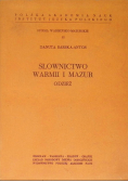 Słownictwo Warmii i Mazur Odzież