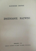 Zmienianie nazwisk, 1935 r.