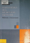 Matematyka dla studentów ekonomii Wykłady z ćwiczeniami