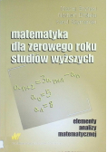 Matematyka dla zerowego roku studiów wyższych