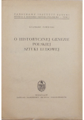 O historycznej genezie polskiej sztuki ludowej