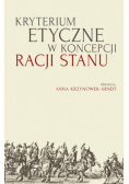Kryterium etyczne w koncepcji racji stanu