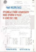 Dyplomacja Stanów Zjednoczonych wobec wyborów w Polsce w latach 1947 - 1989