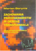 Zachowania przedsiębiorstw w okresie transformacjii