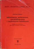 Informacja patentowa, normalizacyjna i techniczno-handlowa Nr 472 / 92