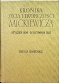 Kronika życia i twórczości Mickiewicza