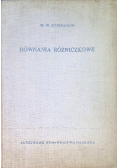 Równania różniczkowe