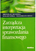 Zarządcza interpretacja sprawozdania finansowego