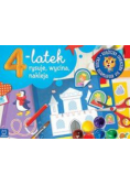 4-latek rysuje, wycina i nakleja