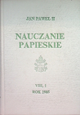 Nauczanie Papieskie VIII 1 rok 1985