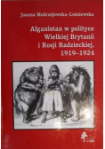 Afganistan w polityce Wielkiej Brytanii i Rosji Radzieckiej 1919 1924