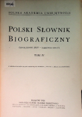 Polski słownik biograficzny Tom IV