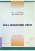 Zmiany w publicznych zwyczajach językowych