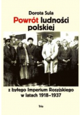 Powrót ludności polskiej z byłego Imperium Rosyjskiego w latach 1918 - 1937