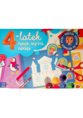 4-latek rysuje, wycina i nakleja