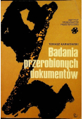 Badania przerobionych dokumentów