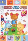 Szlaczki, literki, cyferki ze zwierzątkami. Książeczka z naklejkami.