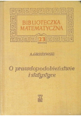 O prawdopodobieństwie i statystyce Tom 23