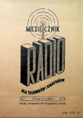 Miesięcznik RADIO dla techników i amatorów rok III i IV marzec ok 1948r  Nr 1 do 24