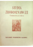 Studia Źródłoznawcze Commentationes