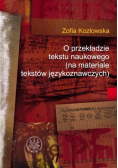 O przekładzie tekstu naukowego (na materiale tekstów językoznawczych)