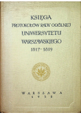 Księga protokołów rady ogólnej uniwersytetu warszawskiego 1817 1819