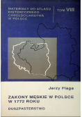 Zakony męskie w Polsce w 1772 roku