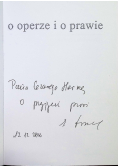 O operze i o prawie