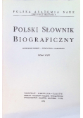 Polski  Słownik Biograficzny Tom XVII