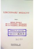 Lekcjonarz mszalny Tom V okres zwykły