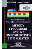 Metody i procedury wyceny przedsiębiorstw i ich majątku