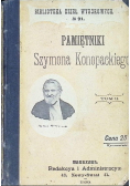 Pamiętniki Szymona Konopackiego 1899 r.