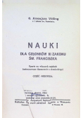 Nauki dla członków III Zakonu Św. Franciszka, Część I, 1929 r.