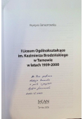 I Liceum Ogólnokształcące Kazimierza Brodzińskiego w Tarnowie w latach 1939 - 2000