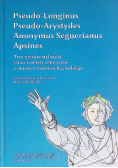 Pseudo longinus pseudo Arystydes Anonymus Seguerianus Apsines
