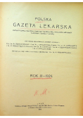 Polska gazeta lekarska Rok III Nr. 1 do 52 1924 r.