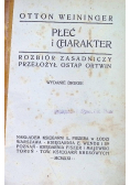 Płeć i charakter , 1921 r.
