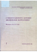 I międzynarodowy kongres archeologii słowiańskiej