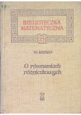 O równaniach różniczkowych
