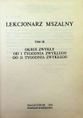Lekcjonarz mszalny Tom III