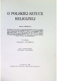 O Polskiej sztuce Religijnej 1932 r.
