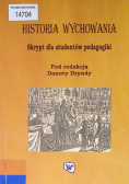Historia wychowania skrypt dla studentów pedagogiki