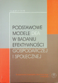 Podstawowe modele dea w badaniu efektywności