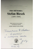 Pro Memoria Stefan Bieszk