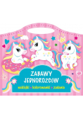 Zabawy jednorożców. Naklejki, kolorowanki, zadania