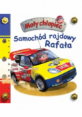 Mały chłopiec. Samochód rajdowy Rafała